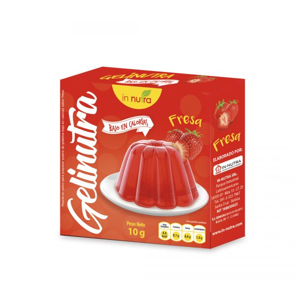 GELATINA DE FRESA BAJO EN CALORÍAS